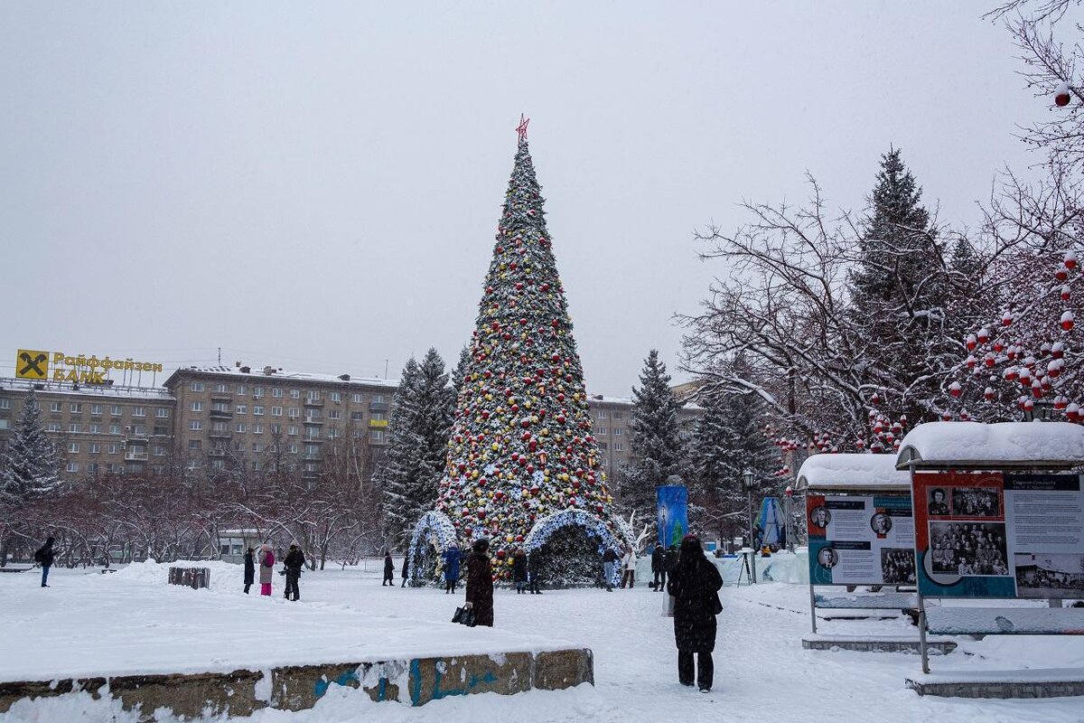 Январь нов. Новый год в городе. Новогоднее украшение города елка. Новый год за городом. Новогодняя елка на площади.