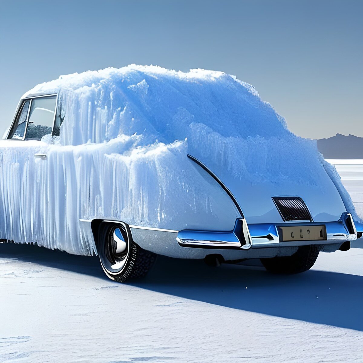 Обледеневший автомобиль