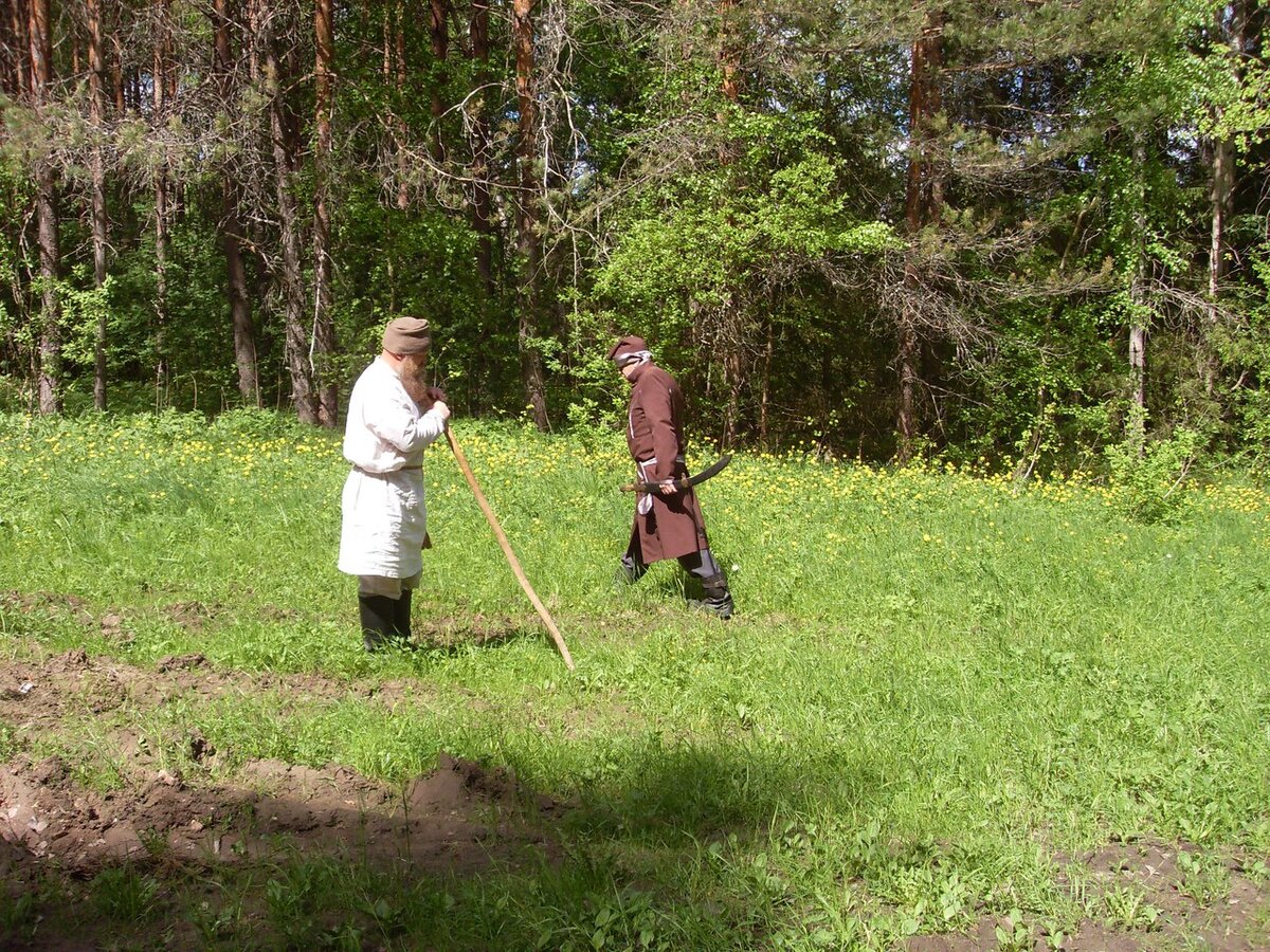 Встреча Сусанина с поляком в лесу