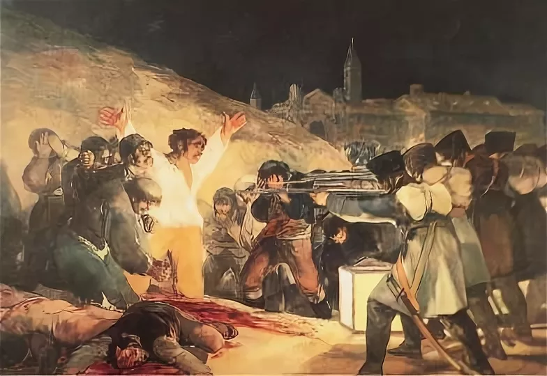 Франциско Гойя. Третье мая 1808 года в Мадриде [фрагмент]. 1814, холст, масло. Музей Прадо, Мадрид, Испания. Источник: https://www.museodelprado.es/coleccion