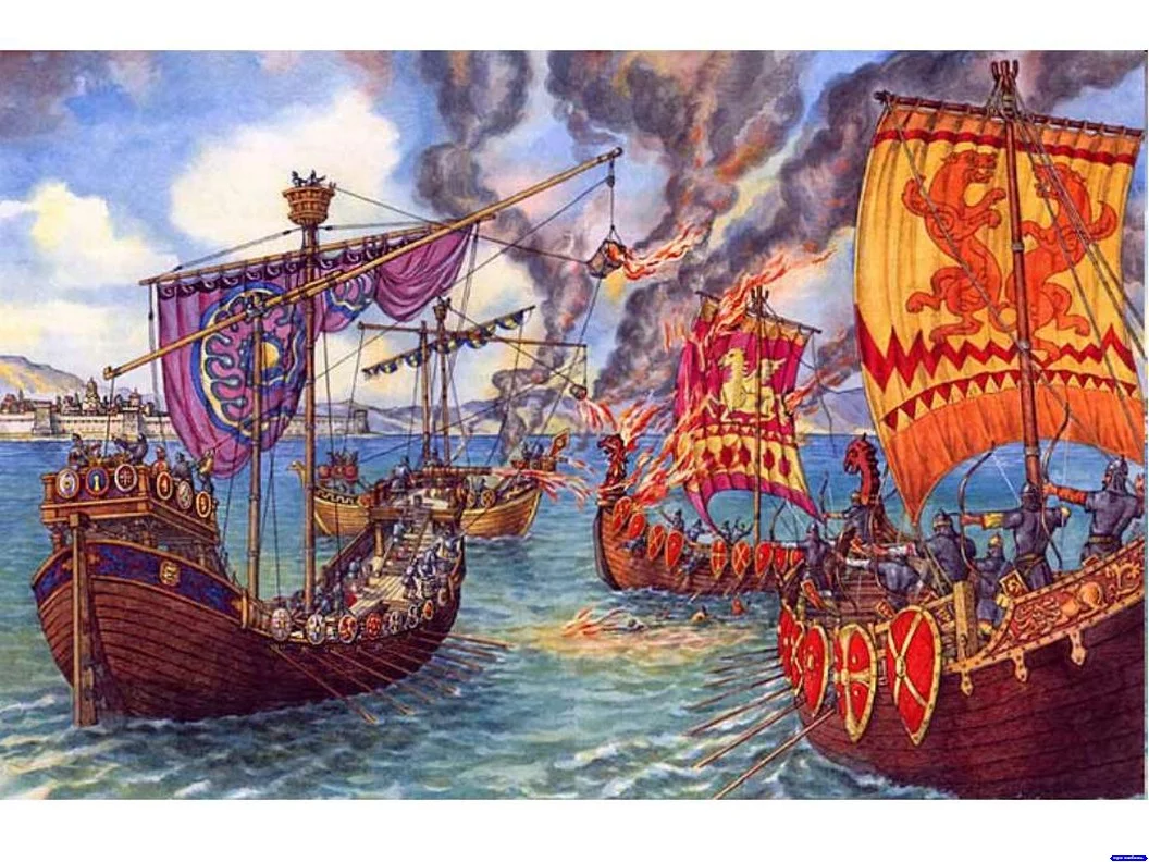 Взято из источника яндекс-картинки.  Поход в 941 году на Константинополь. 