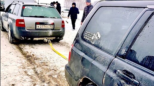 Сражение Subaru Forester vs Audi Allroad Quattro vs Legacy Outback - перетяжка, Технолог offroad