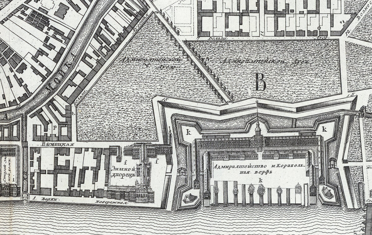 карта Санкт-Петербурга 1753 года