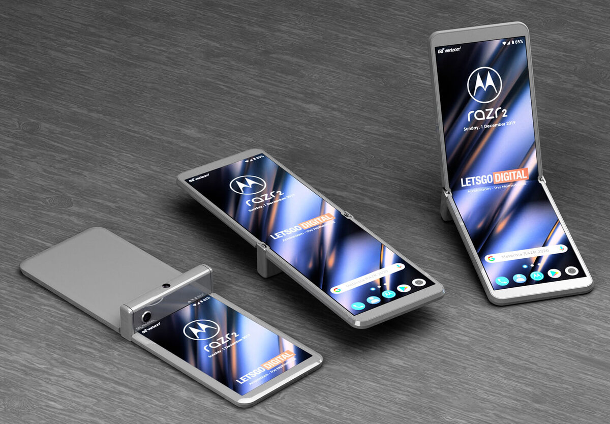 Motorola RAZR 2020 в 3 положениях