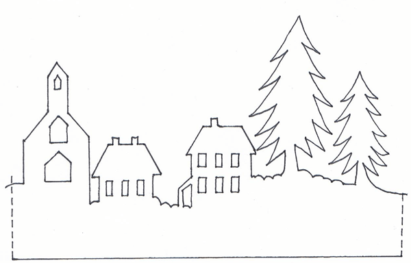 Шаблон-трафарет для рисунка на подсвечнике