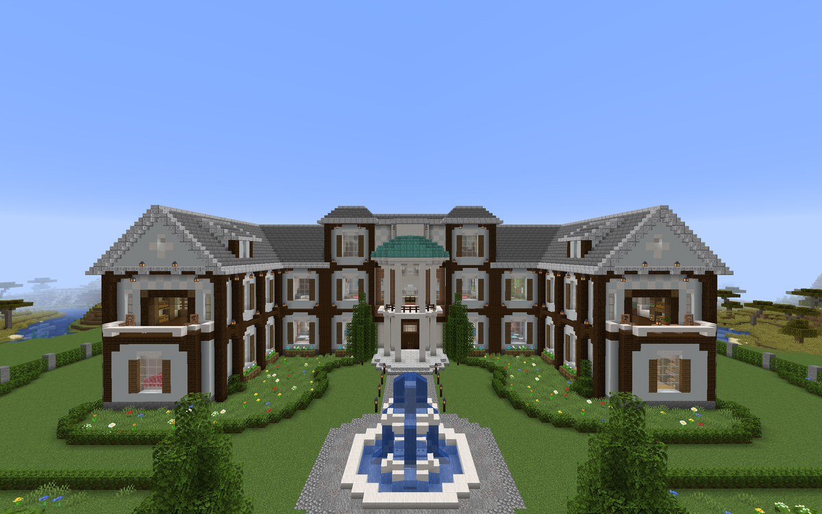 Minecraft: Как построить Большой Современный Дом Учебное пособие (Легко) #32 + Интерьер В Описании
