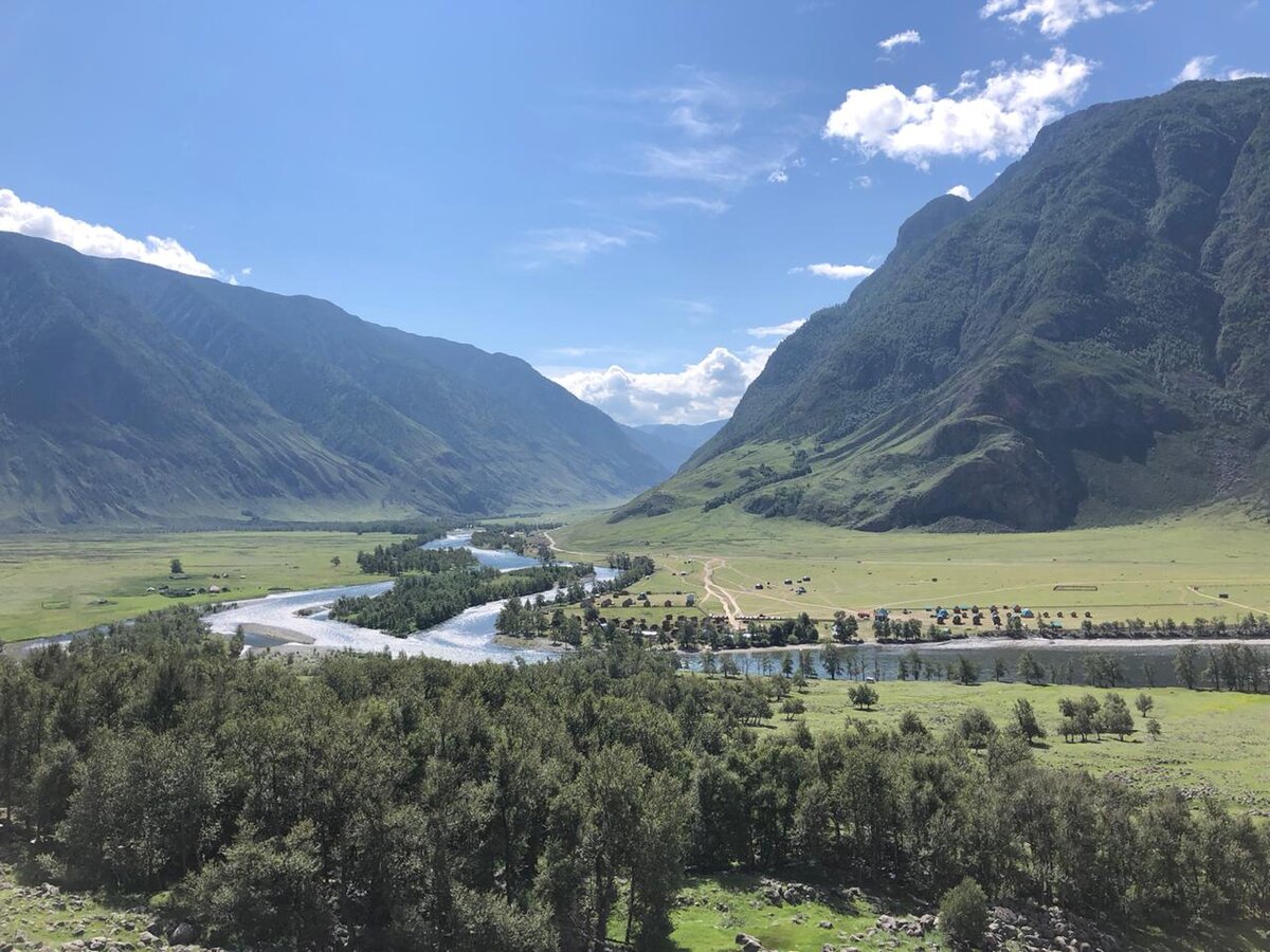 Треккинг в Долине реки Чулышман, вид со стороны Каменных грибов