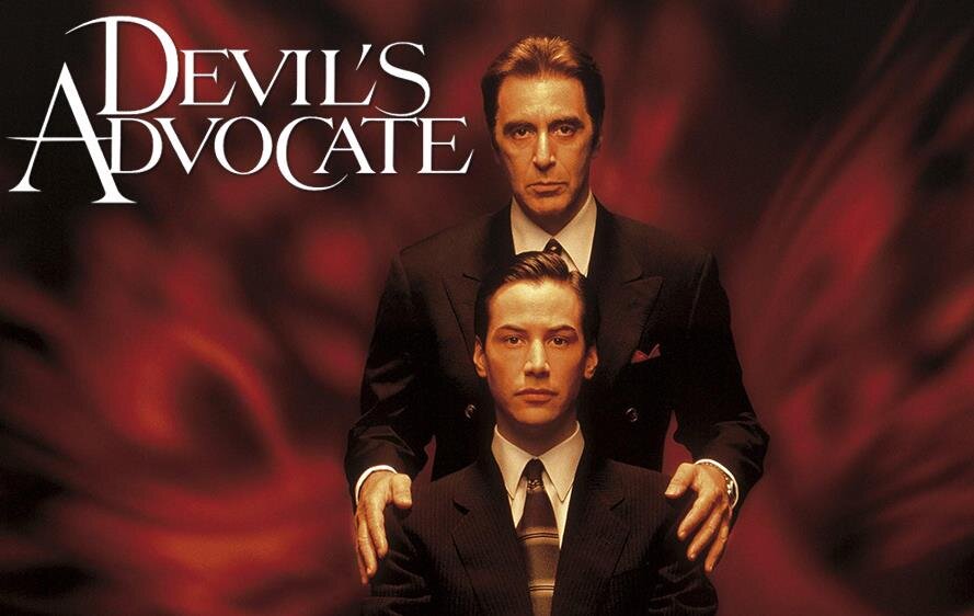 Роль адвоката дьявола. Адвокат дьявола. Адвокат дьявола 1997 Постер.