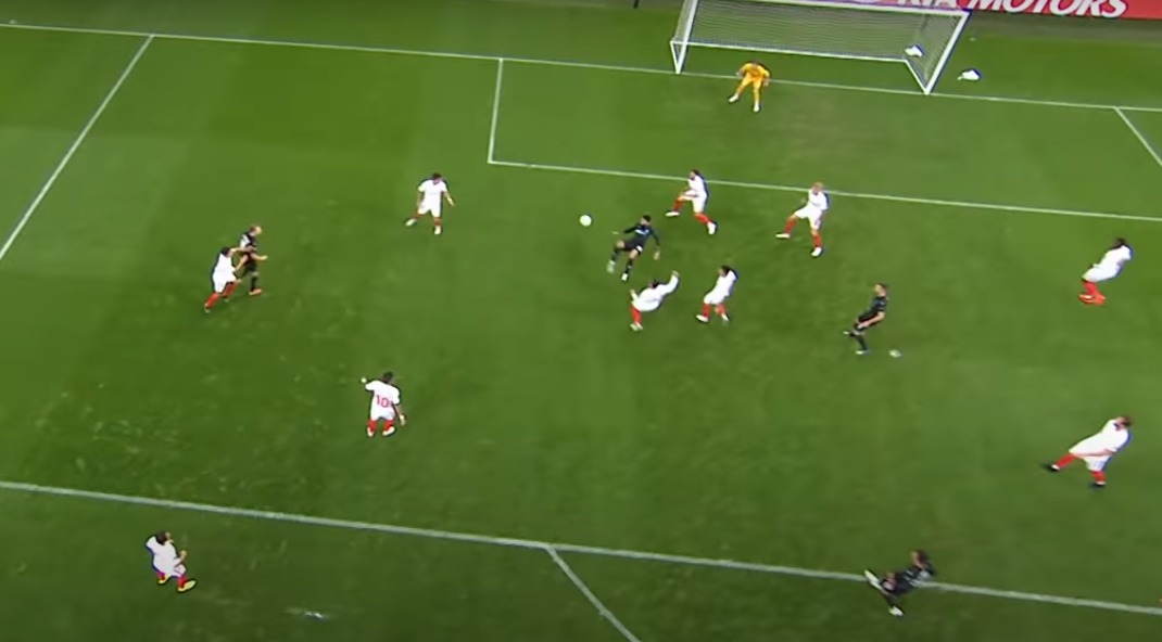 гол Окриашвили в падении через себя