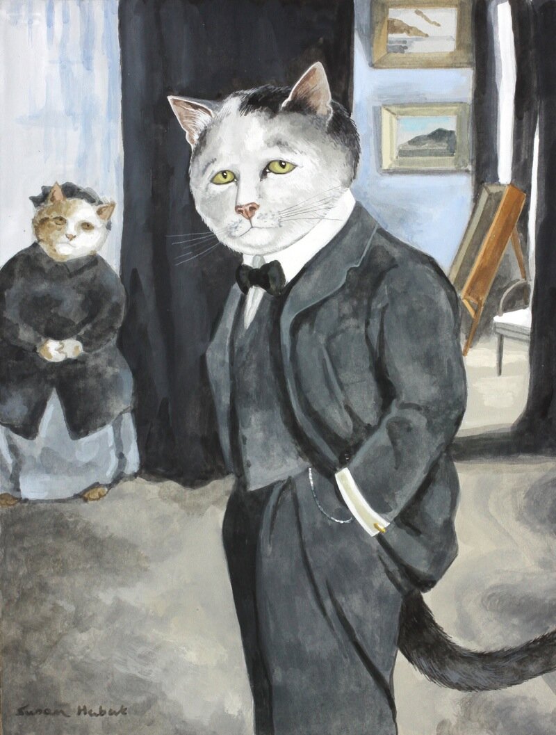 Ремейки шедевров с котами Susan Herbert (1945-2014)