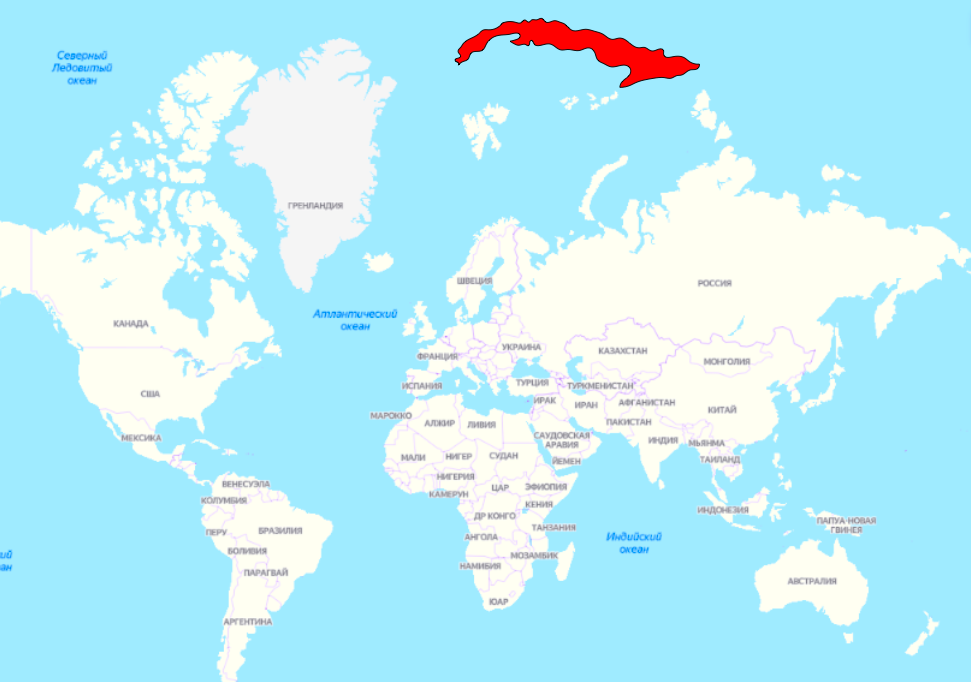 Карта маленького острова. Самый маленький остров в мире на карте.