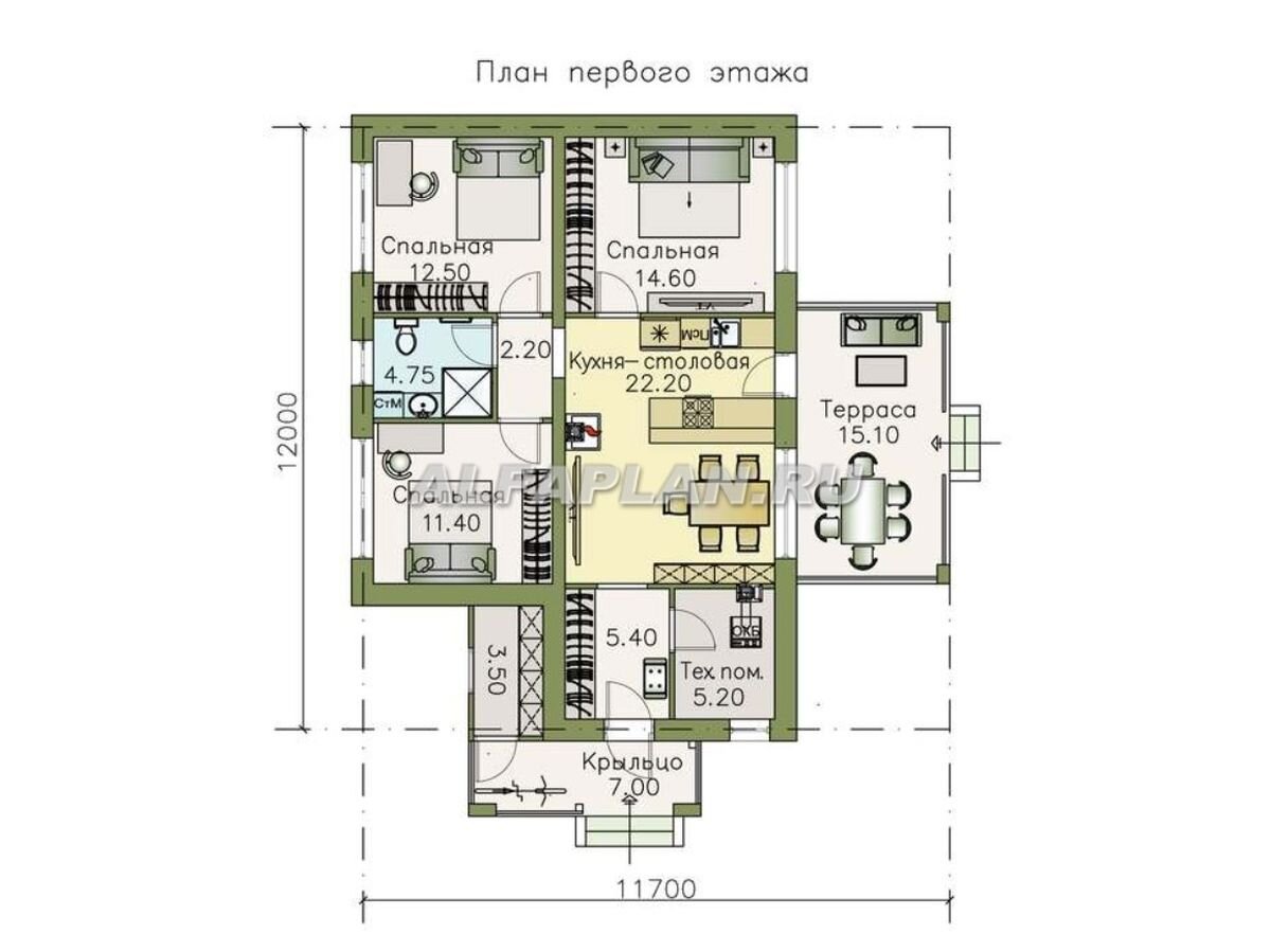 Проект дома 72 alfaplan чертеж