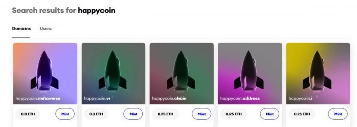 Варианты названий NFT-доменов для happycoin