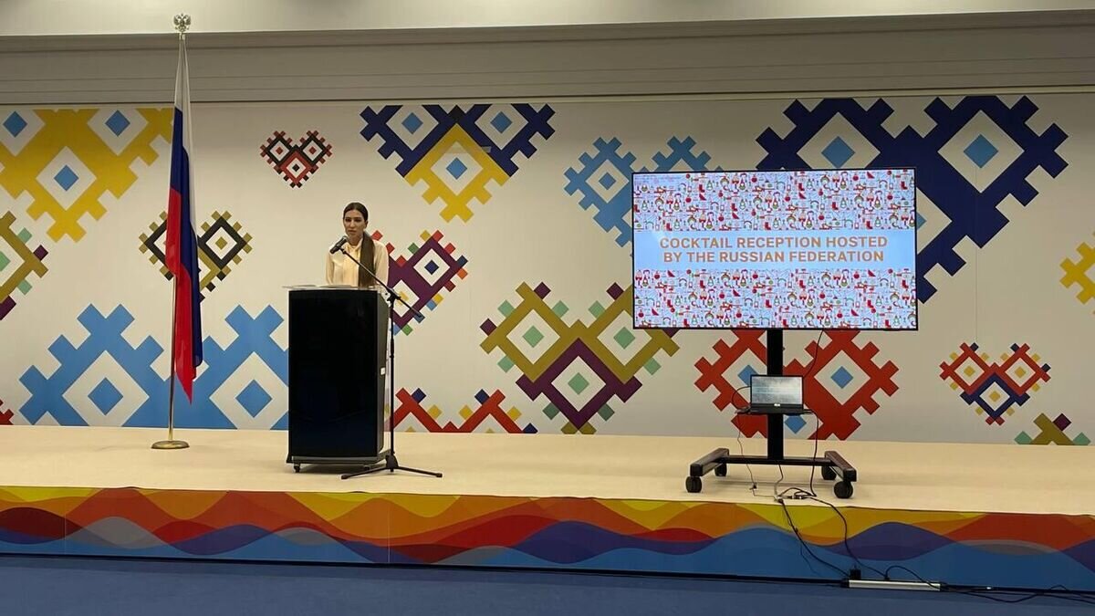    Бэлла Черкесова представила кандидатов от нашей страны на российском приеме в воскресенье в рамках конференции МСЭ в Бухаресте © Фото : Минцифры