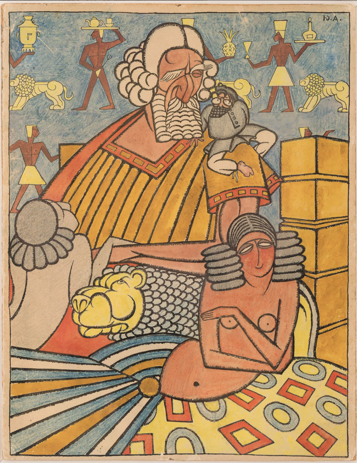 АННЕНКОВ Юрий Павлович (1889–1974) Друзья детства (Арцыбашев на плече у Соломона). 1913