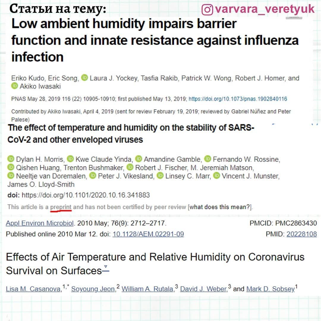 Влажность воздуха для защиты от вирусов | Терапевт Варвара Веретюк | Дзен