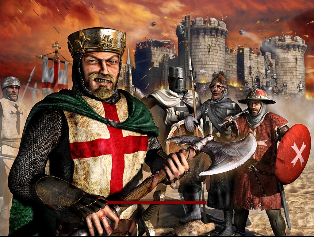 Заставка при загрузке игры. Stronghold Crusader Extreme,