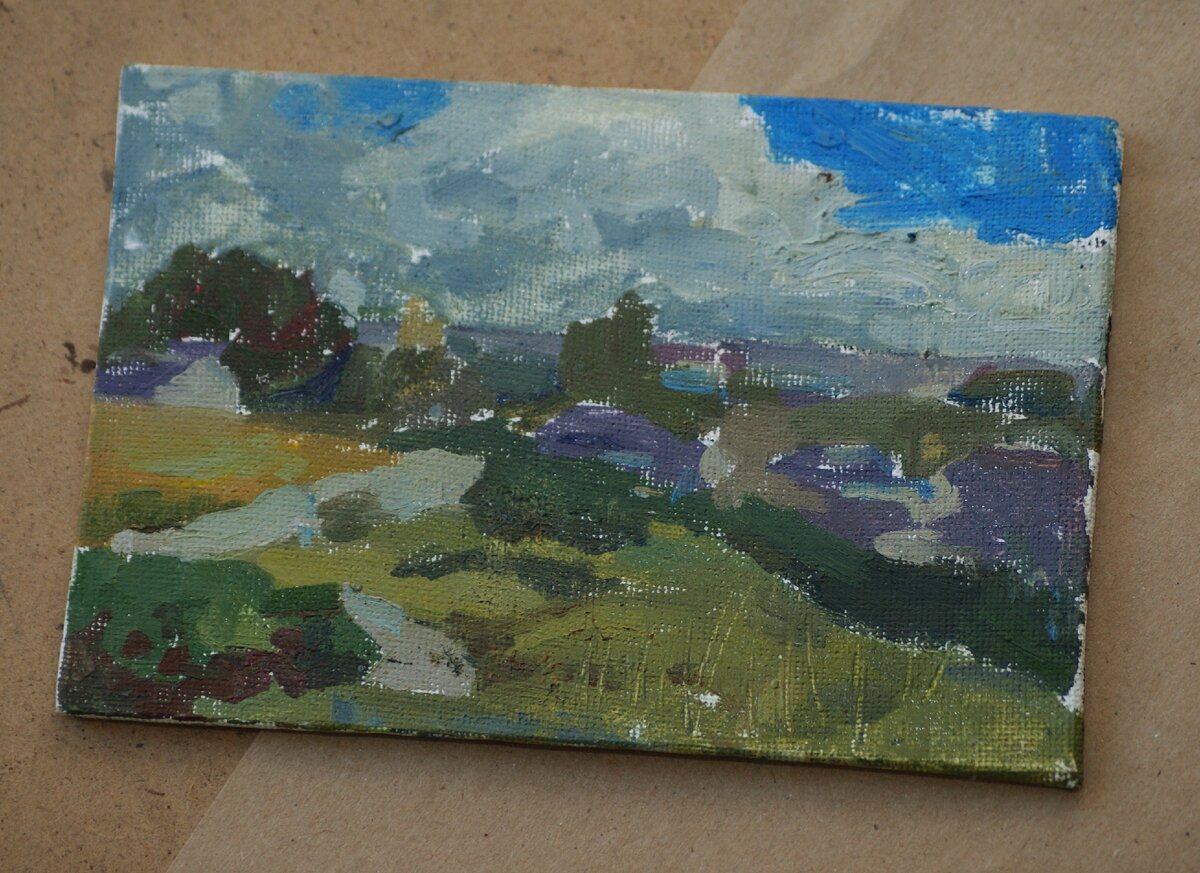 10x15 см. Масло, картон. 2018 г.