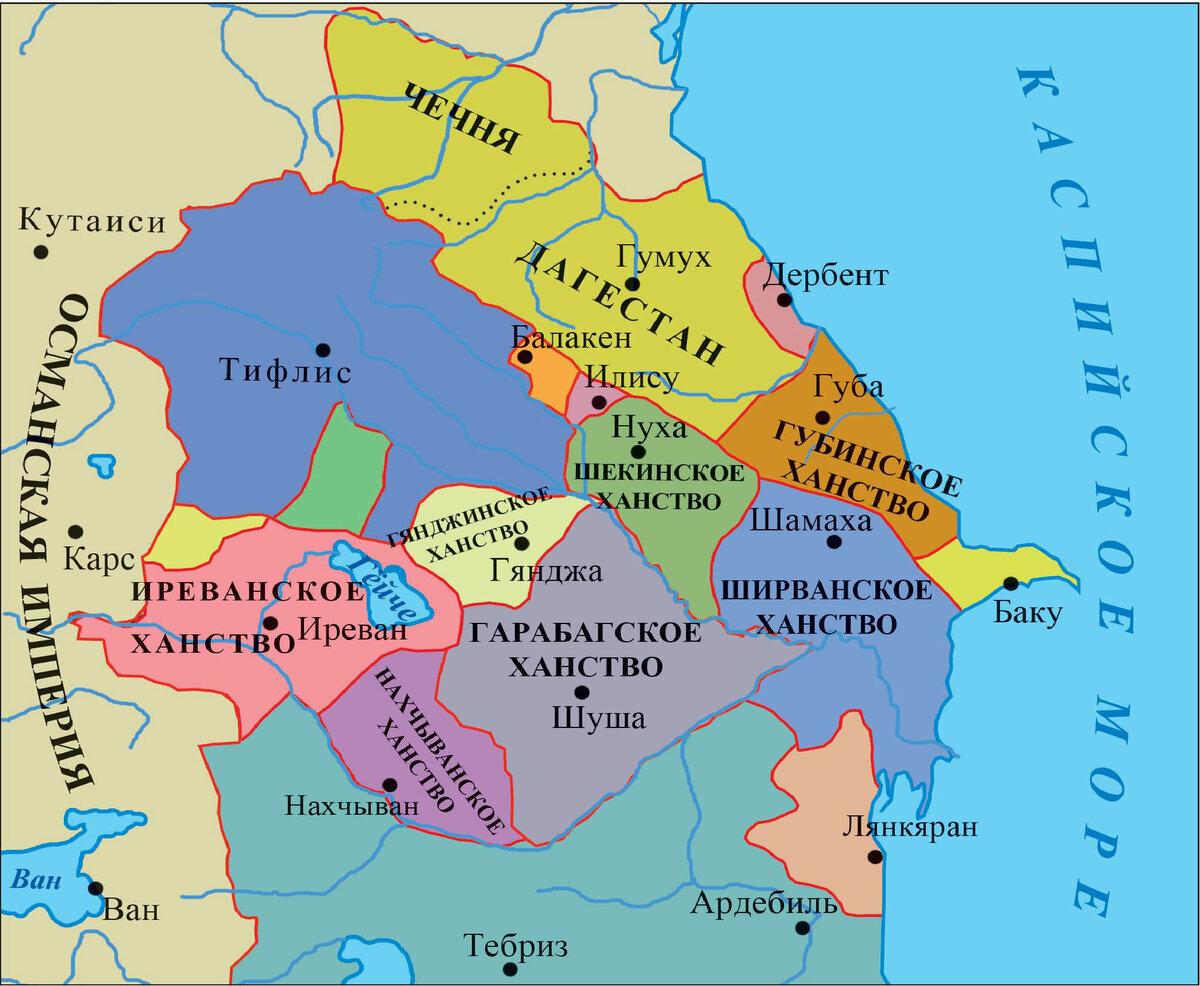 Карта армении и азербайджана 1900 года