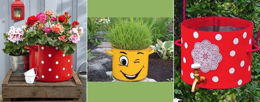 Свекровь отдала старую дырявую кастрюлю. А я сделала из неё стильный декор для д