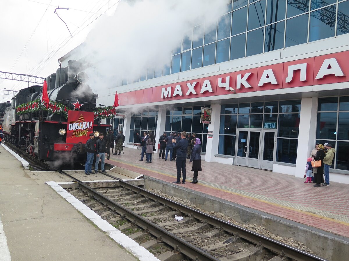 Паровоз Эр 739-99 на станции Махачкала