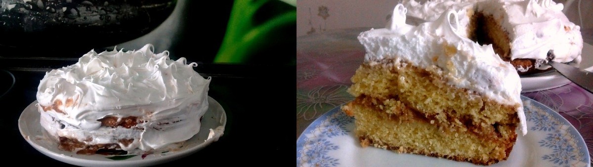 Песочный пирог с меренгой