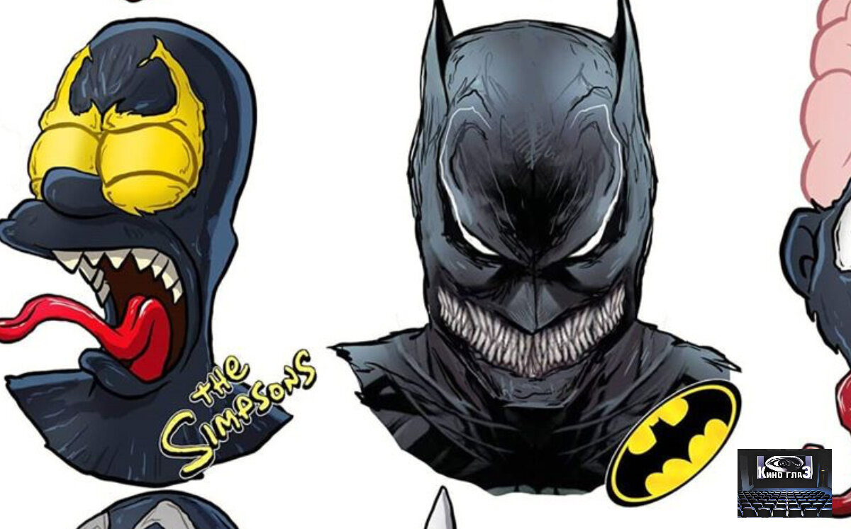 Гомер Симпсон и Бэтмен.