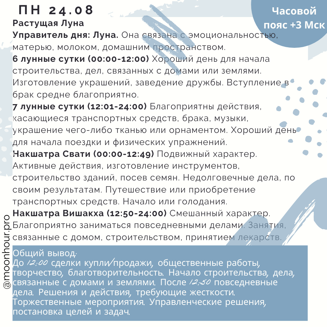 Прогноз на понедельник.