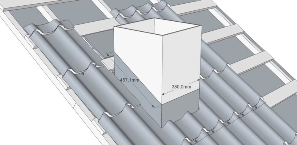 Как правильно обойти дымоход на металлочерепице - фото из моей видеоинструкции