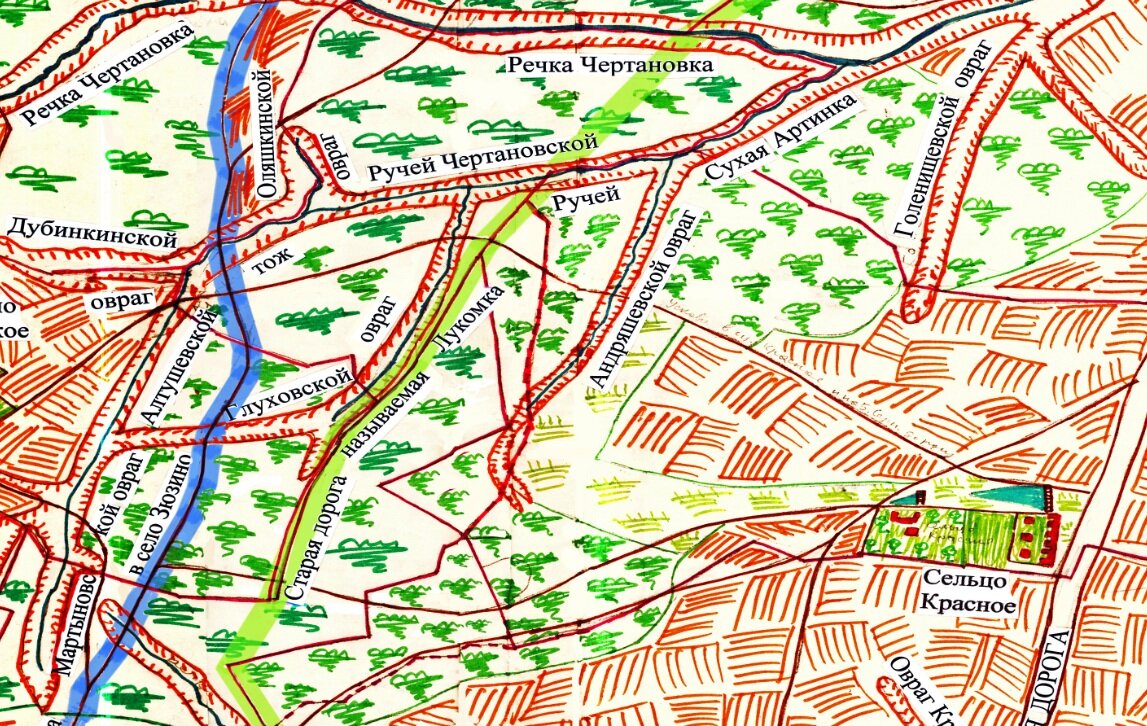 Река чертановка карта