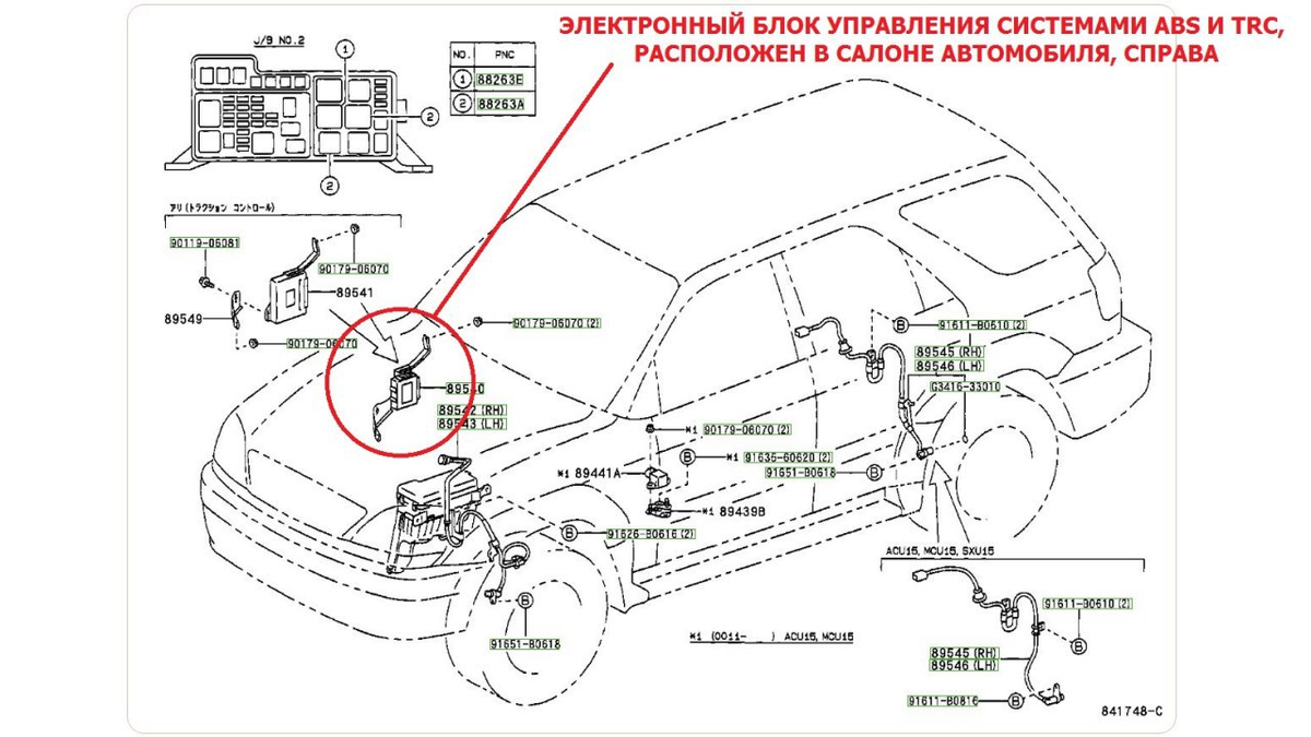 Toyota Harrier MCU10, 1998 года выпуска. во время движения самопроизвольно  срабатывает антиблокировочная система тормозов ABS. | Журнал автоэлектрика  | Дзен