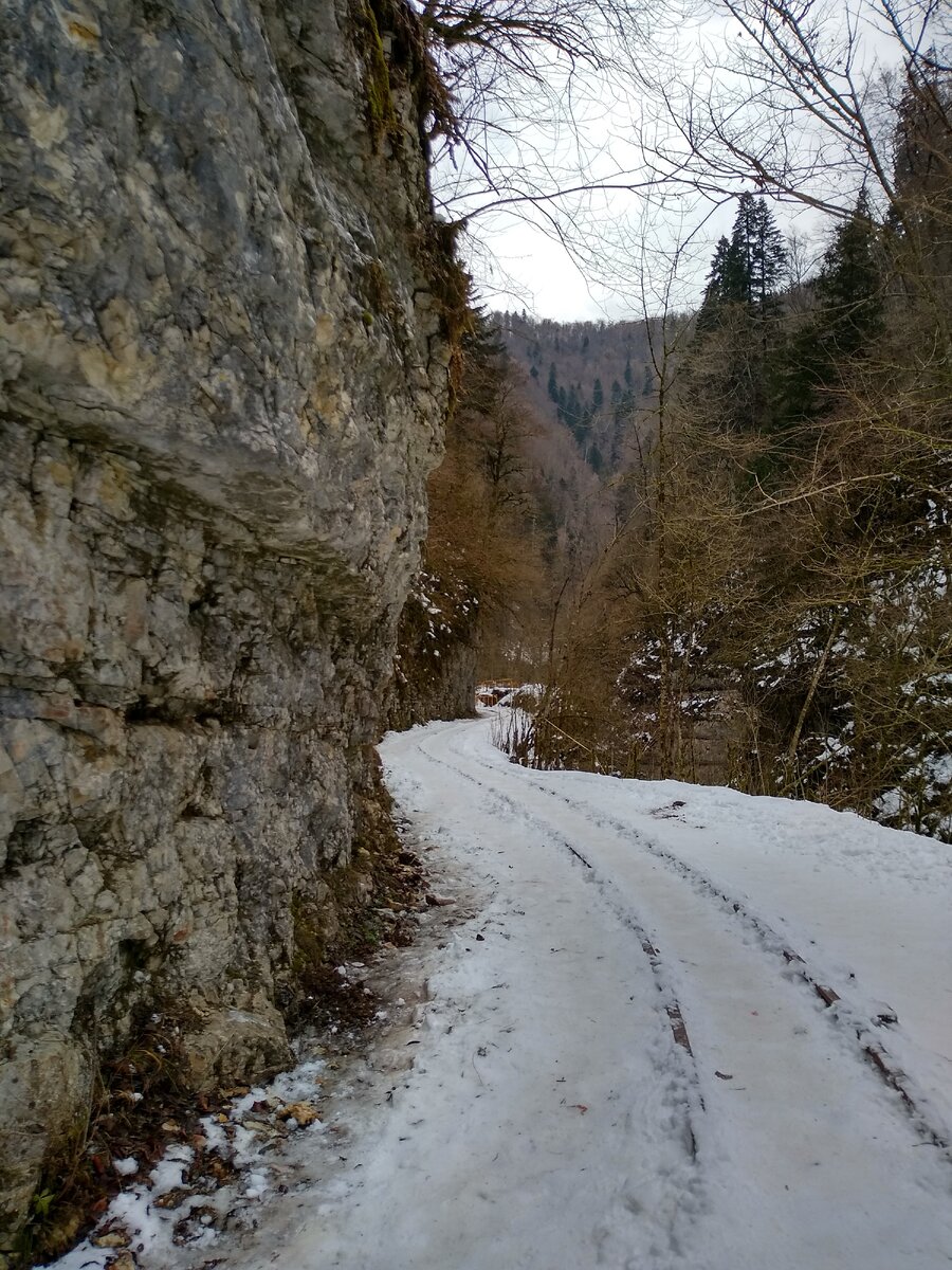 Дорога в Гуамском ущелье.