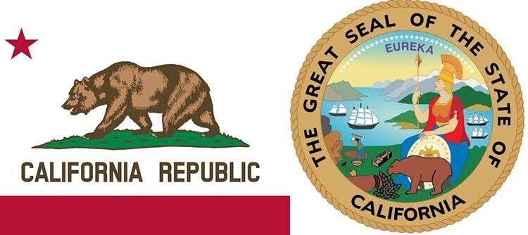 Флаг и печать Калифорнии, взято с Яндекс.Картинки