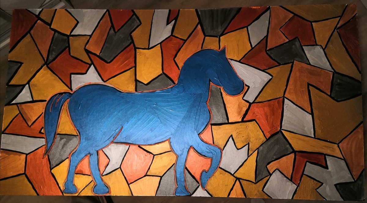 Небесный конь идёт по осколкам реальности 