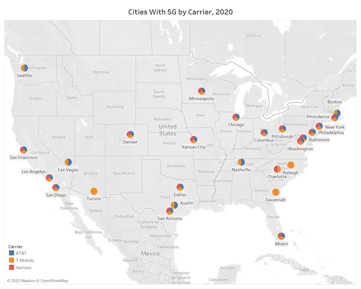 Карта покрытия 5g в сша