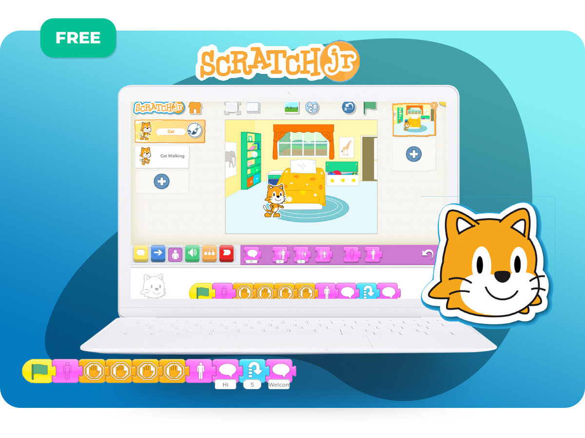 Программирование в Scratch Junior для детей от 6 лет (Скретч Джуниор) —  бесплатные видеоуроки | Школа программирования 