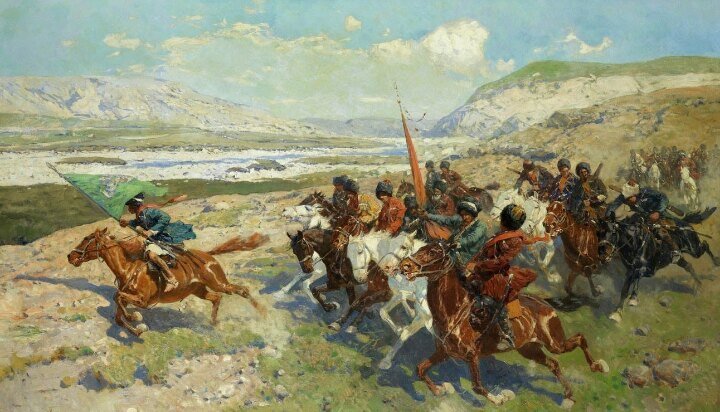 Франц Рубо. Атакующие черкесы.  1856-1928 