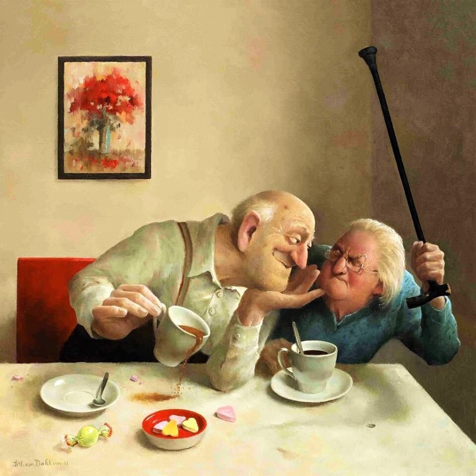 Прелестная картина автора Marius van Dokkum, нельзя не восхититься. Взяла из интернета