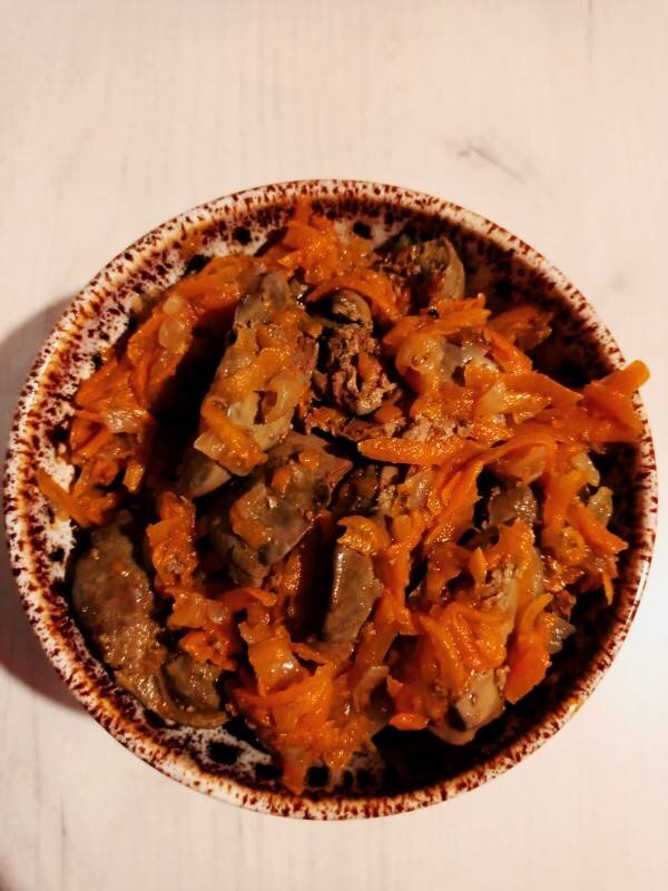 Куриная печень тушёная со сметаной и ананасами пошаговый рецепт с фото