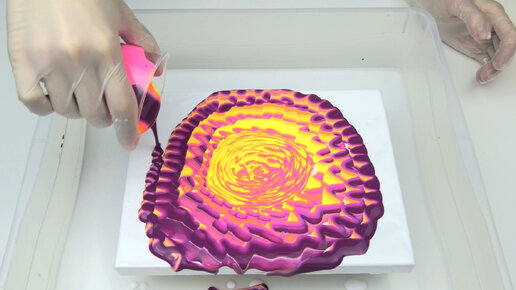 Эксперименты в технике флюид-арт: Круговая заливка
