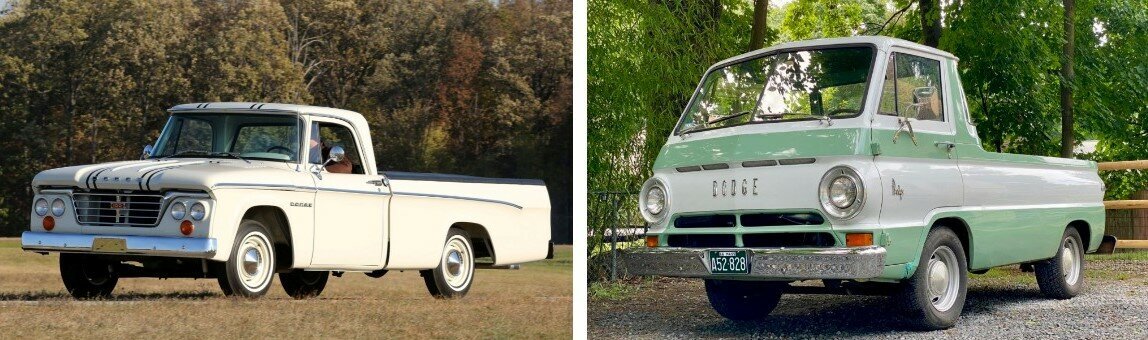 D100 Custom Sport Special (1964), A100 Pickup (1966).