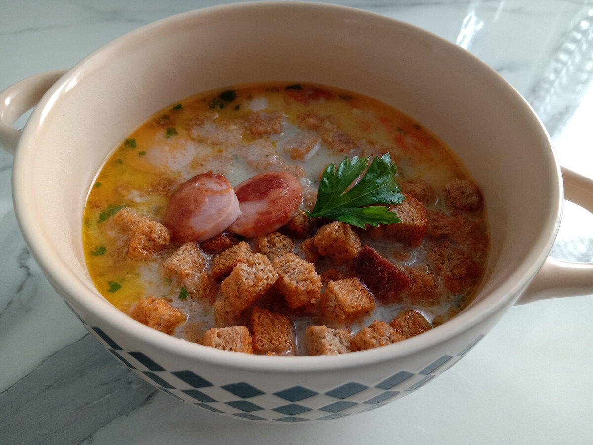 Сырный суп с куриной грудкой — рецепт с фото пошагово