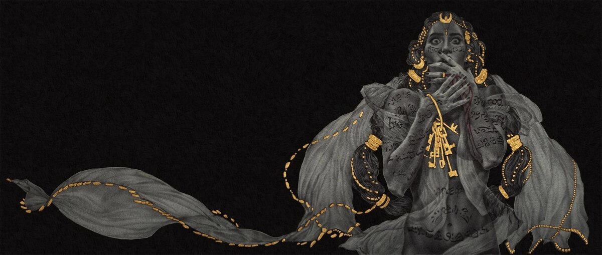 Bluebeard’s Bride, Ребекка Яновская, 2018. Арт для одноименной настольной хоррор-игры.