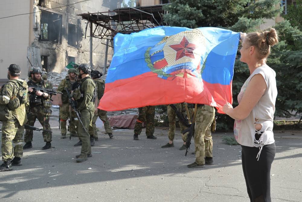 Освобождение Лисичанска в Луганской Народной Республике.