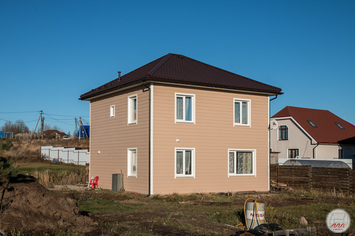 2014-2015 год, каркасный дом на УШП в окрестностях Сойкино