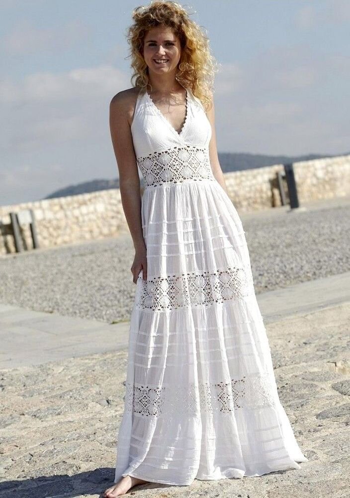 Нарядное платье с воланом из хлопка, ткань-шитьё белого цвета