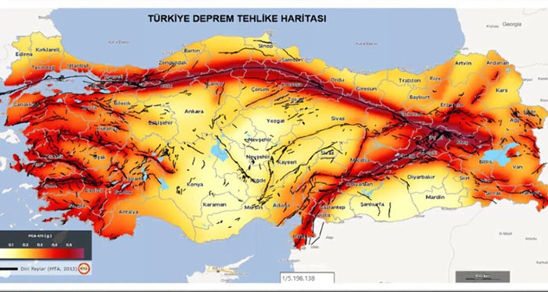 Карта тектонических плит турции