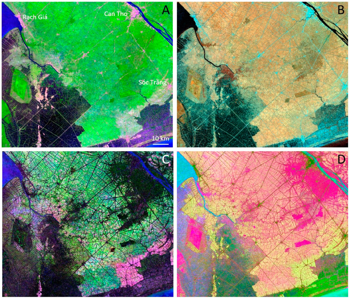 Обрабатываются множество снимков сделанных в разном диапазоне спектра