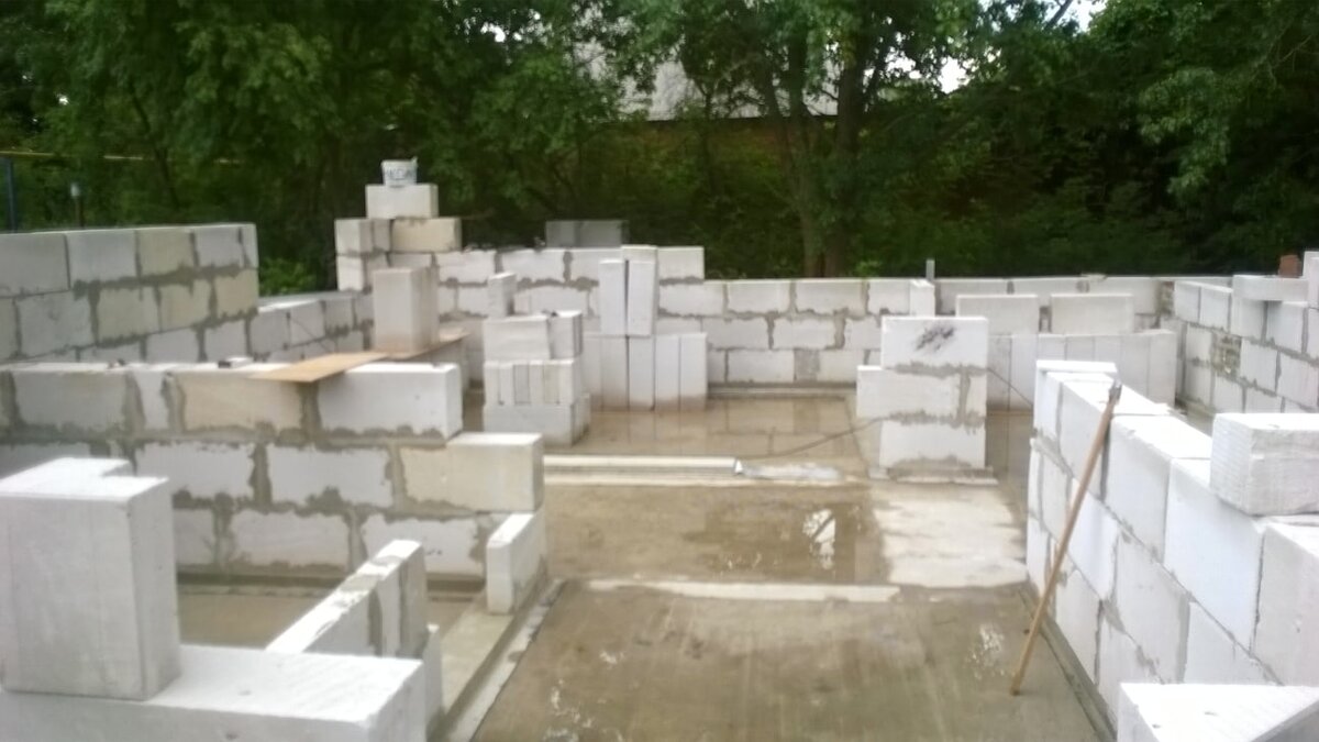 Возведение стен из газосиликатных блоков