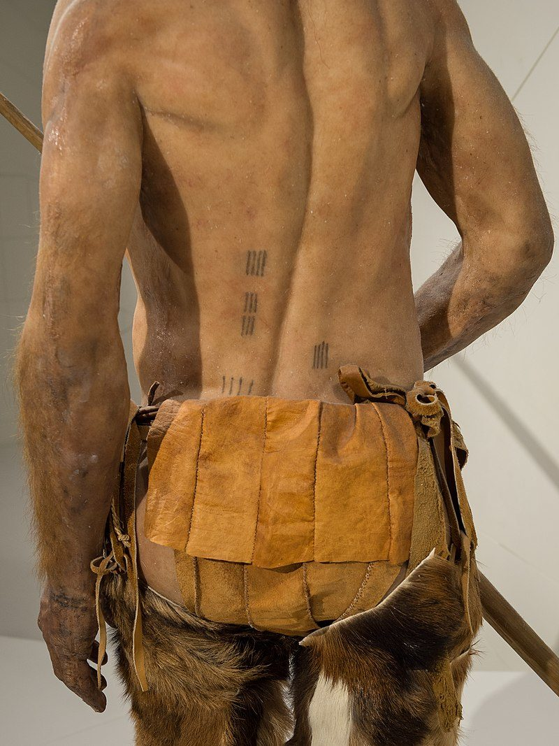 Татуировки на спине "Ледяногов человека"